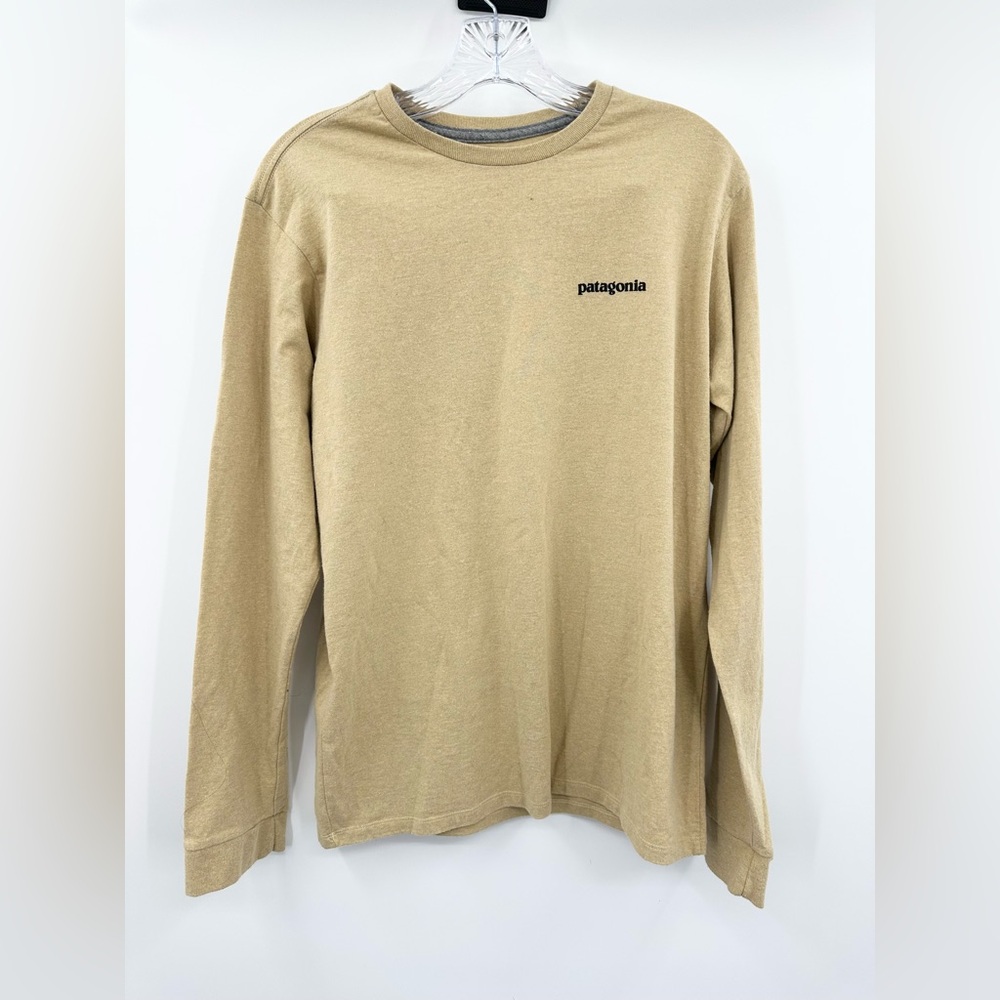 Patagonia Men's Brown Organic Cotton Long  Sleeve Responsibili-Tee Shirt Size XS